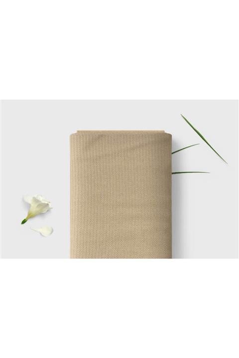 BİRLİK1952 Pamuklu Örme Pike Kumaş Bej