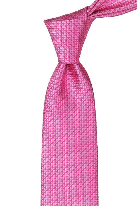 Kravatkolik Pembe Nokta Desen Ipek Kravat Ik448