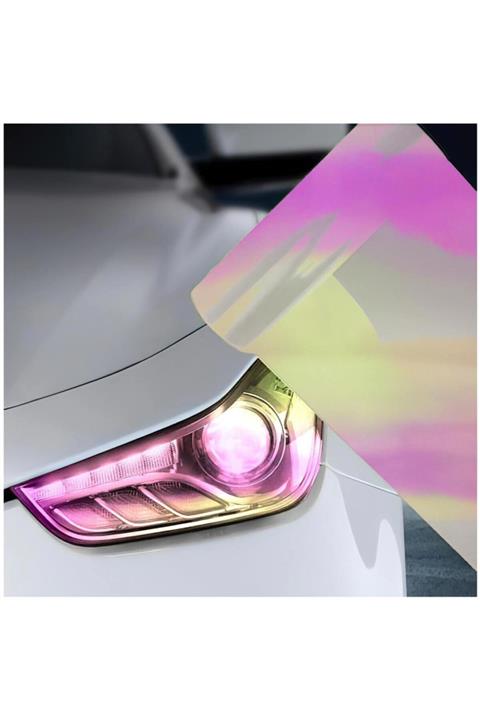 TEAMCAR Far Filmi Oto Stop Sis Sinyal Filmi Bukalemun Kırmızı 30 Cm X 10 Metre