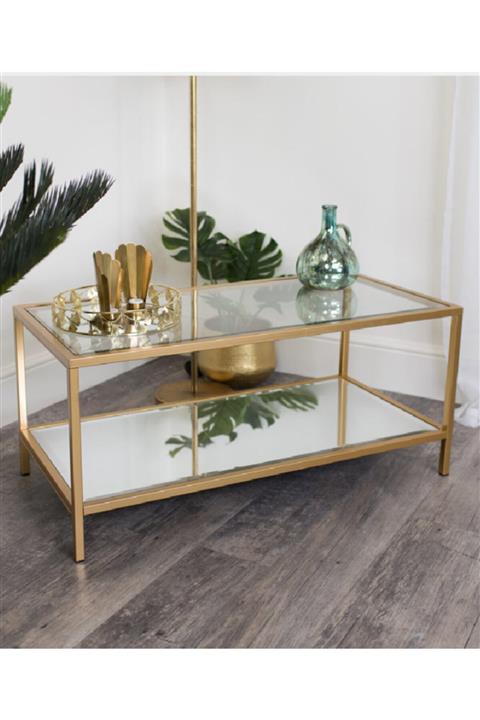 zey designer Gold Orta Sehpa