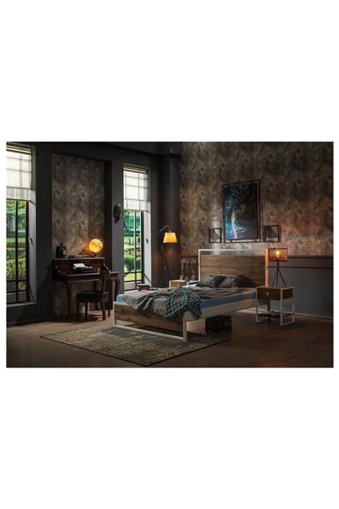 Vivense Unimet Ariane Ahşaplı Çift Kişilik Metal Karyola 180x200 Beyaz