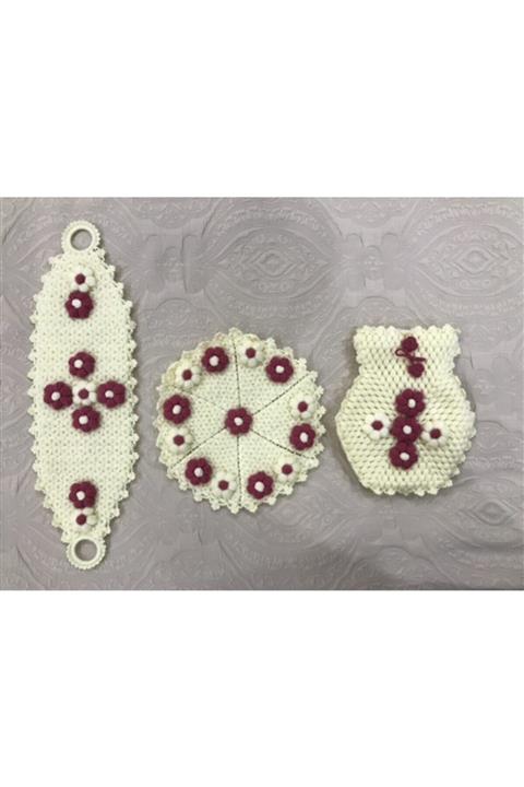 ERDOĞANTEKSTİL El Örgüsü Banyo Lifi 3lü