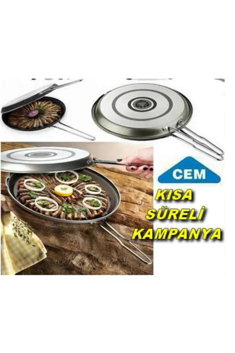 Cem Pratiko Teflon Balık Tavası Börek Tavası 32 Cm