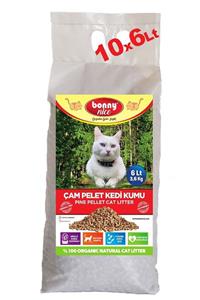 Bonny Nice Doğal Pellet Çam Peleti Kedi Kumu 3.6 Kg 6 L X 10 Paket