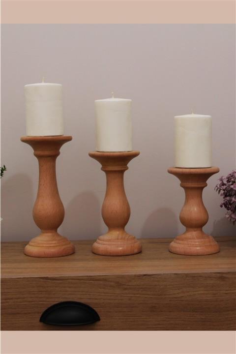 Eksen Cnc Ahşap Ahşap Şamdan