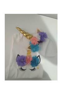 bba new trend 2 Li Set,unicorn Taç,unicorn Baskılı Tsort,badi