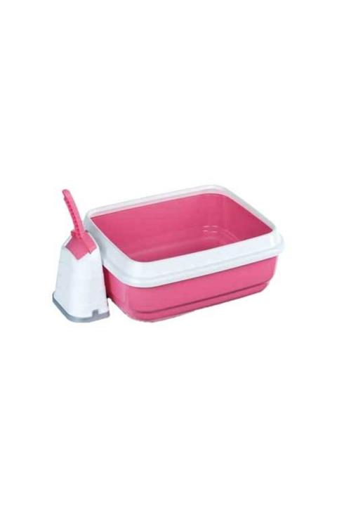 İmac Imac Duo Açık Kedi Tuvalet Kabı Ve Kürek Beyaz/pembe