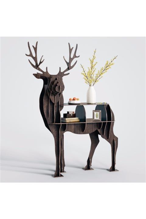 SarpDesign 3d Puzzle Geyik Raf, Sehpa Ve Kitaplık