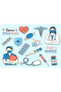 Ünsal Desing Doktor - Hastalık - Ilaç - Enjektör - Dna - Ateş Ölçer -laptop-ajanda-tablet- Sticker