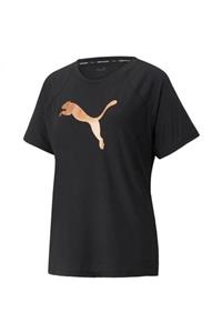 Puma Evostrripe Tee - Kadın Siyah Pamuklu T-shirt - 589143 51