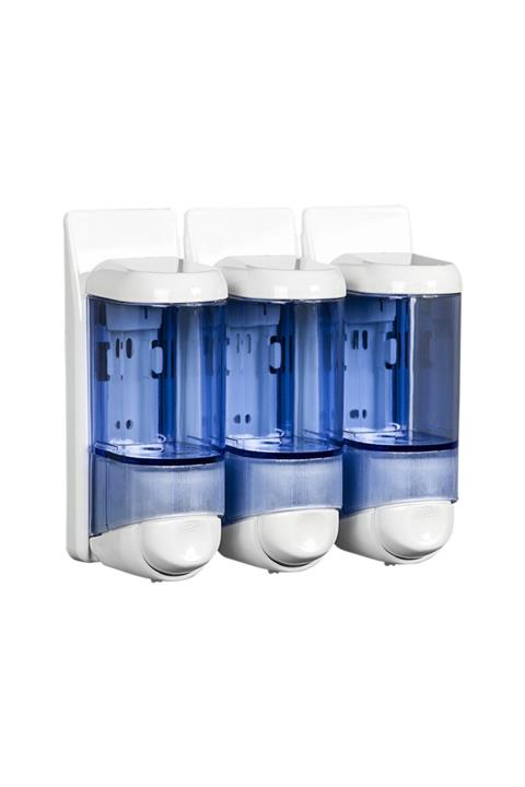 KGGOLDPAPER Frl 9321 Şeffaf Krom Üçlü 3x170 Ml 510 Ml Free Trıple Sıvı Sabun Şampuan Ve Dezenfektan Aparatı
