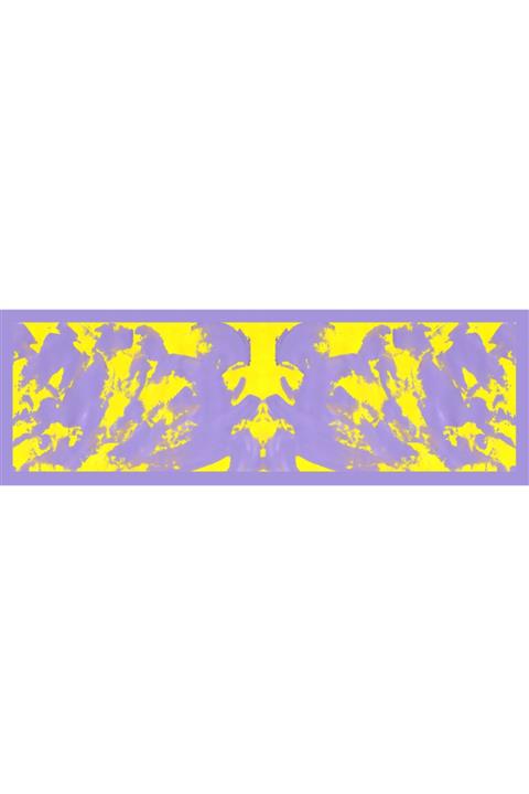 Elif Töngel Sarı Lila Renk Baskılı Pareo