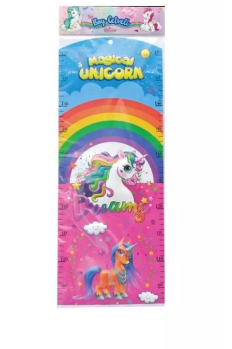 Dolphin Unicorn Kabartmalı Boy Cetveli 150cm