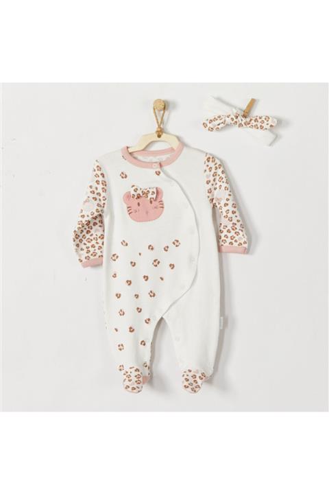 andywawa Kız Bebek Tulum Ve Bandana 2'li Set Ac22054