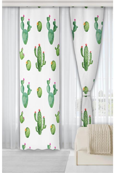 Jungle Halı Plant 140x275 Çocuk Odası Fon Perde