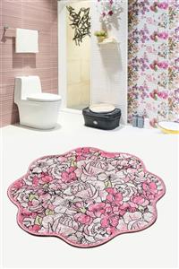 Chilai Home Rosa Pink Shape Djt 100 cm Banyo Paspası Klozet Takımı