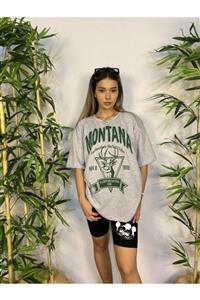 AFROGİYİM Montana Oversize Kadın T—shirt