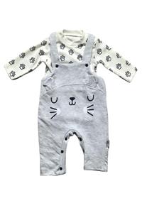 Murat Baby Unisex Gri Pati Badili Salopet