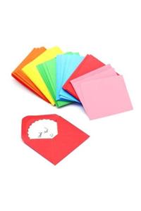Hobialem 100 Adet Renkli Mini Zarflar 7x10 cm
