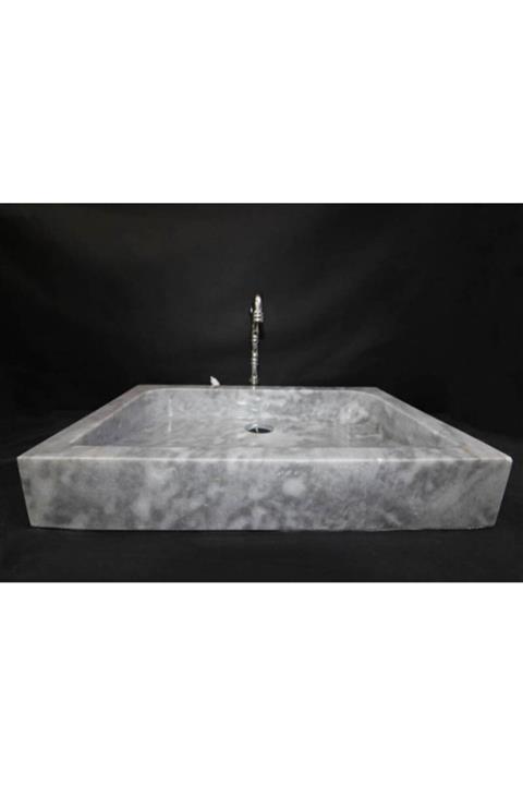 entrend11 Gri Mermer Eğimli Lavabo