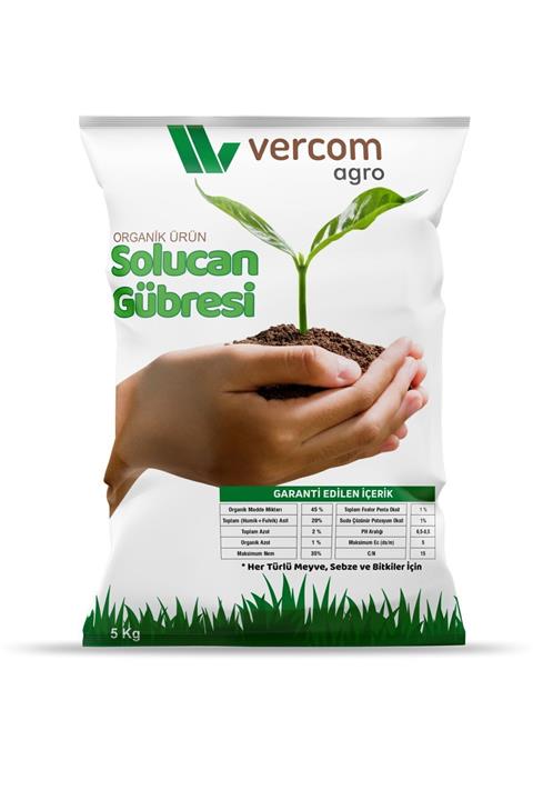 Vercom Agro Organik Katı Solucan Gübresi 5 Kg