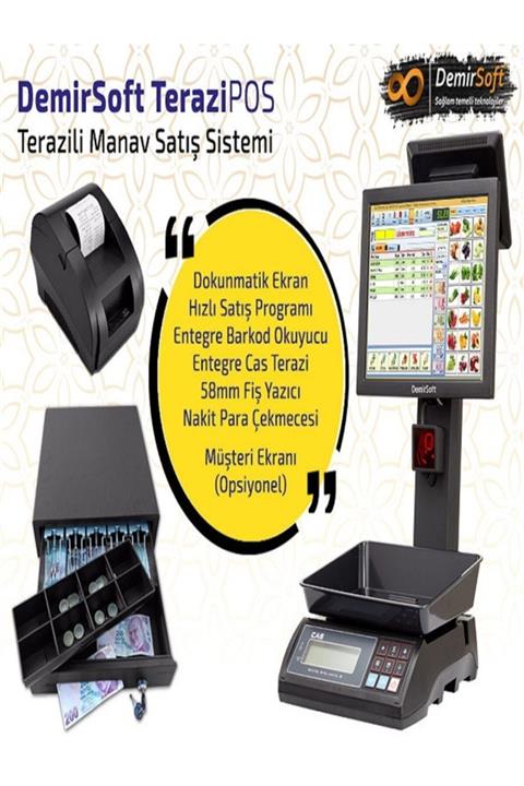DemirSoft Market Mağaza Manav Terazi Pos Sistemi Dokunmatik Ekran
