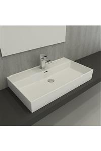 Bocchi Milano Lavabo 80 Cm - Mat Beyaz