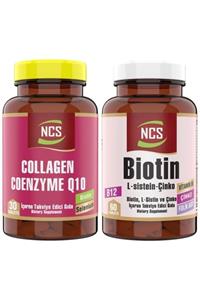 NCS Collagen Kolajen Coenzyme Q10 30 Tablet Biotin Çinko Vitamin B12 60 Tablet L-sistein