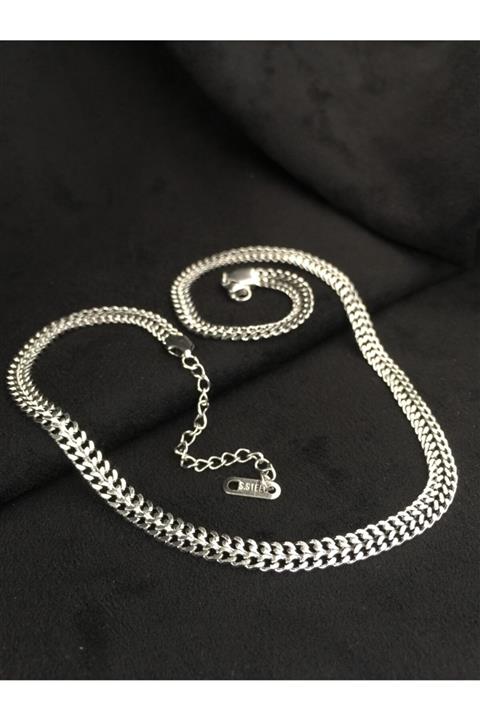 MEG'S STORE Çelik Kalın Zincir Örme Kolye
