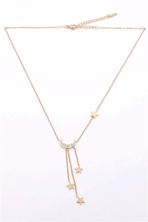 Sacha Accessories Ay Ve Yıldız Figürlü Çelik Kolye