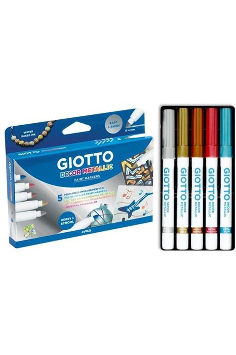Giotto Decor Metalik Boya Kalem 5 Renk