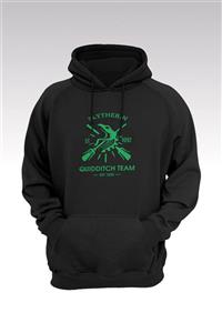 Tonny Mood Harry Potter Slytherin 153 Siyah Kapşonlu Sweatshirt - Hoodie