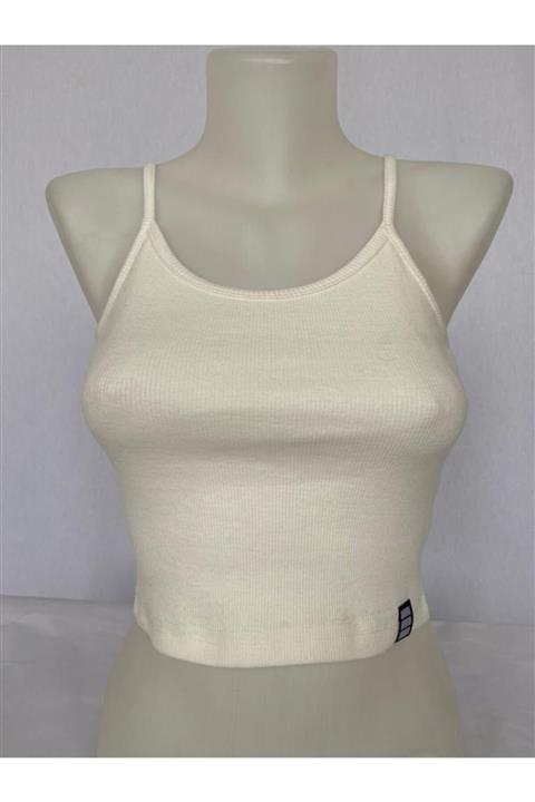 MOR E TEKSTİL Kadın Bej Crop