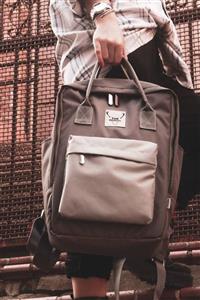 TheDeerBag Unisex Su Geçirmez Gri Sırt Çantası, Laptop Çantası