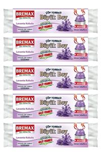 Bremax Büzgülü Çöp Torbası Büyük Boy Lavantalı 5 adet