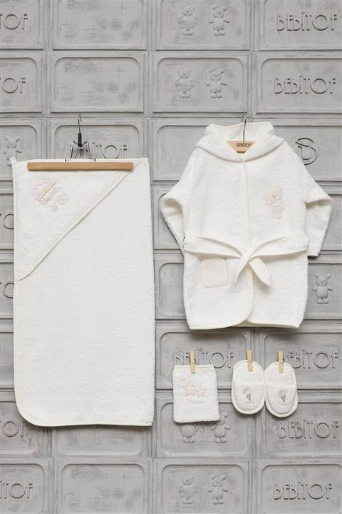 Minilamb 37001 Dondurmacı Ayıcık Bornoz Seti