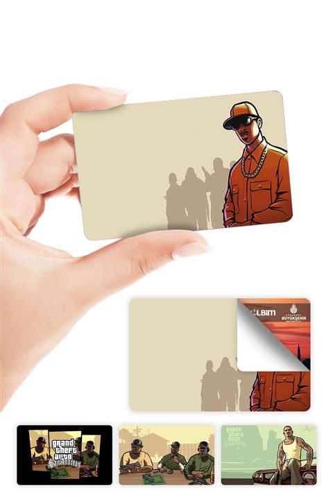 ZipZap Gta San Andreas Kart Kaplama Sticker 4 Adet