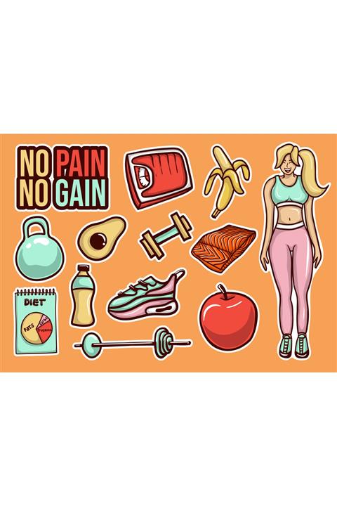 Ünsal Desing Diet Sticker - Spor - Yiyecek - Laptop - Ajanda - Tablet - Sticker Çıkartmaları