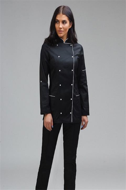 Giza Works Kadın Siyah Aşçı Ceketi