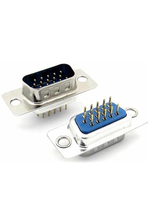 TEKNOGREEN 15 Pin 3 Sıra Dişi D-sub Konnektör (10'lu Paket)