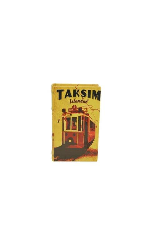 stillinfashion Kutu Kitap Taksim Ahşap Suni Deri Kaplı Dekoratif Hediyelik