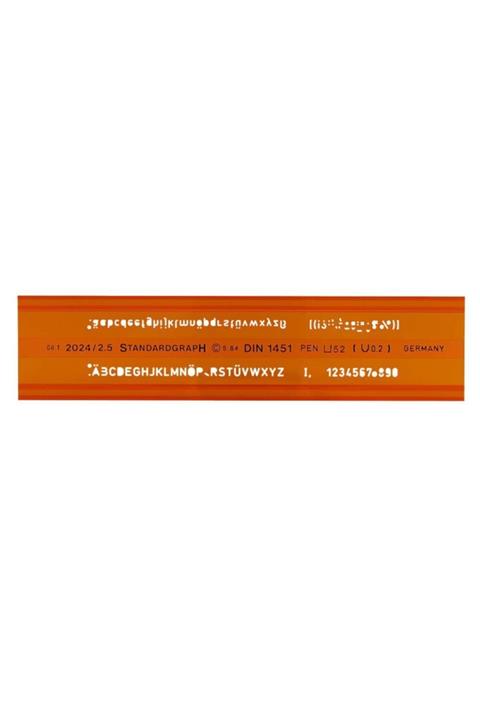 Standardgraph Şablon .standardgraph 2024/2.5 Mm.h-profil Yazı Şablonu
