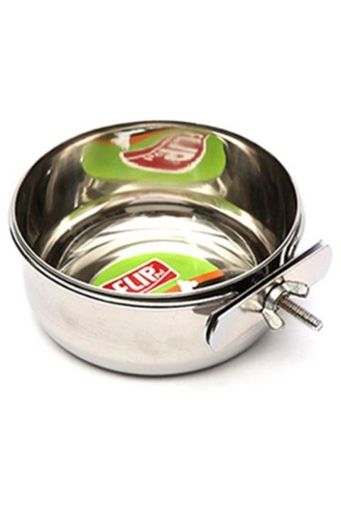 Flip Askılı Çelik Papağan Yemliği 10 Oz