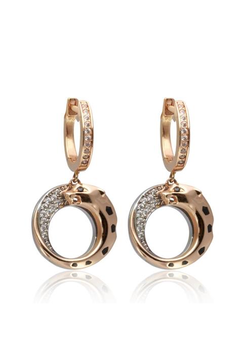 CETAŞ Leopar Altın Küpe