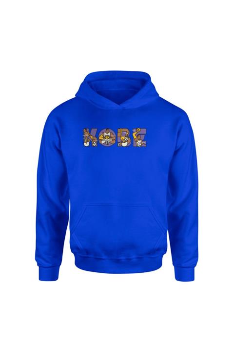 NSJ SPORTIVE Unisex Mavi Kobe Graph Hoodie Kapüşonlu Sweatshirt