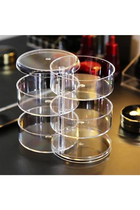 Depomim Silindir Takı Ve Makyaj Organizer 4 Katlı