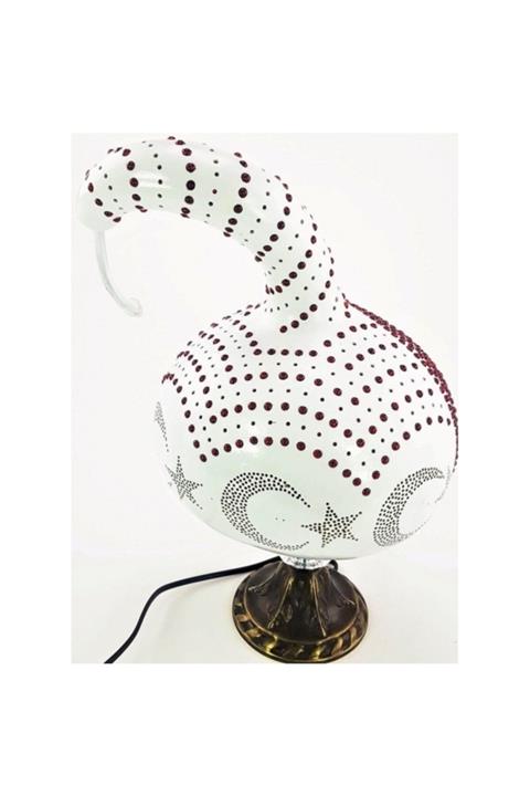 ALINTERİ GÖZNURU Taş Işlemeli Su Kabağı Abajur