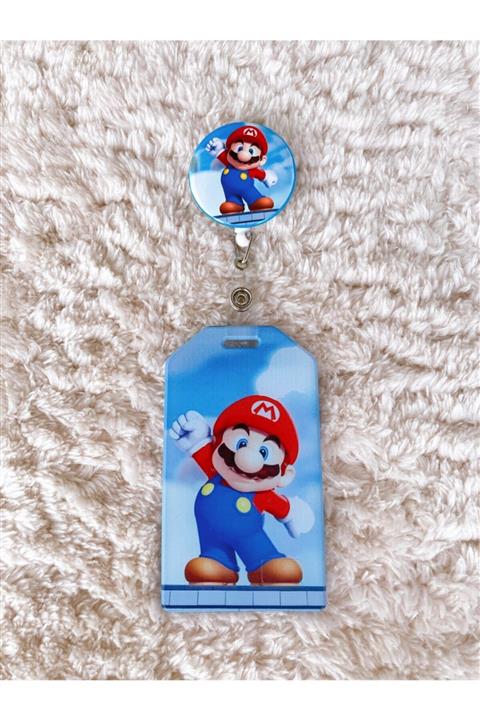 TRN STORE Mavı Temalı Super Mario Yoyo Dikey Kartlık