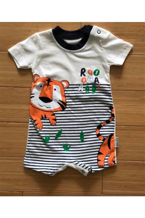 Necix's Erkek Bebek 3-6-9 Ay Roar Figürlü Tulum