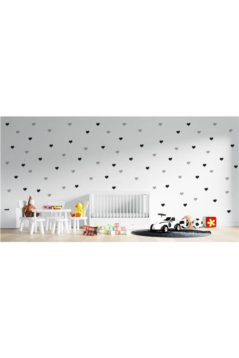 colortouch Siyah Kalp Sticker